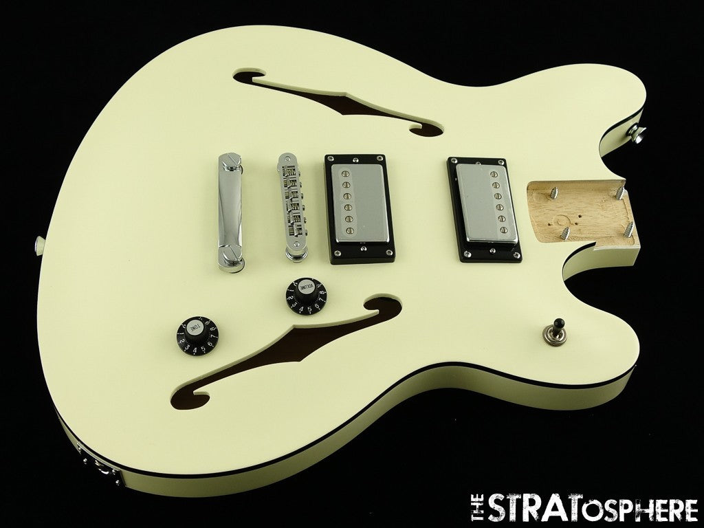 Fender Squier Affinity Starcaster Deluxe LOADED BODY Semi-Hollow Olympic White