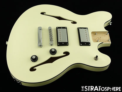 Fender Squier Affinity Starcaster Deluxe LOADED BODY Semi-Hollow Olympic White