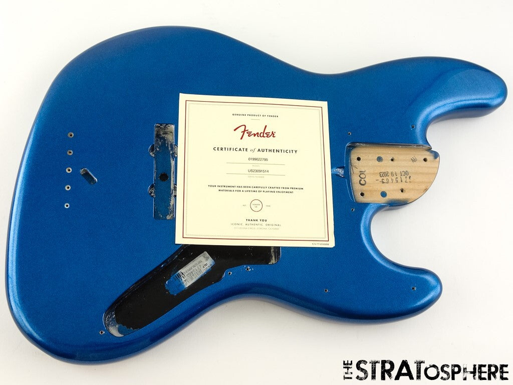 Fender American Ultra Jazz Bass BODY USA Guitar Parts Cobra Blue