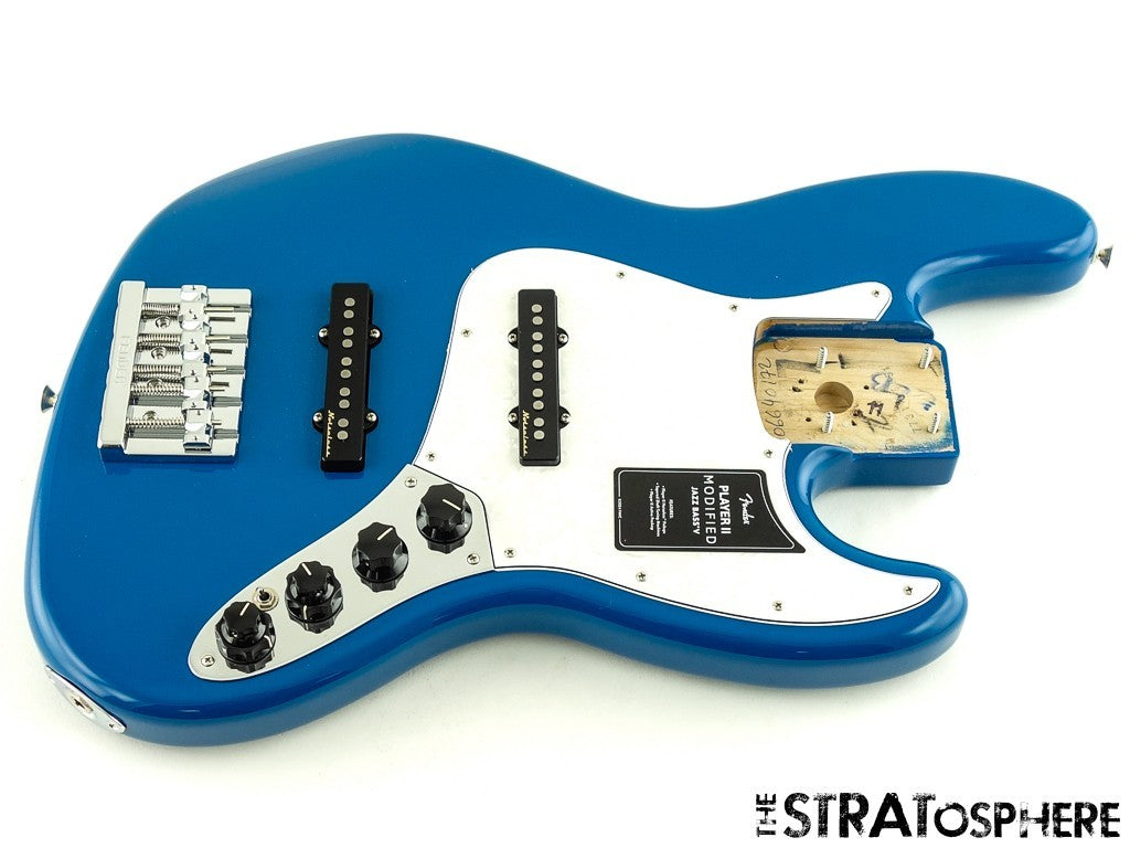 Fender Player II Modified Active Jazz J Bass V 5 LOADED BODY Electric Blue