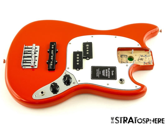 Fender Player II Mustang Bass PJ LOADED BODY, Precision J Offset Coral Red