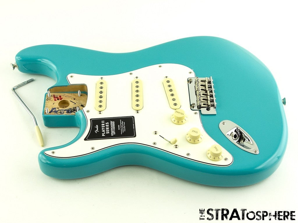 LEFTY Fender Player II Stratocaster Strat LOADED BODY, Alder Strat Aquatone Blue