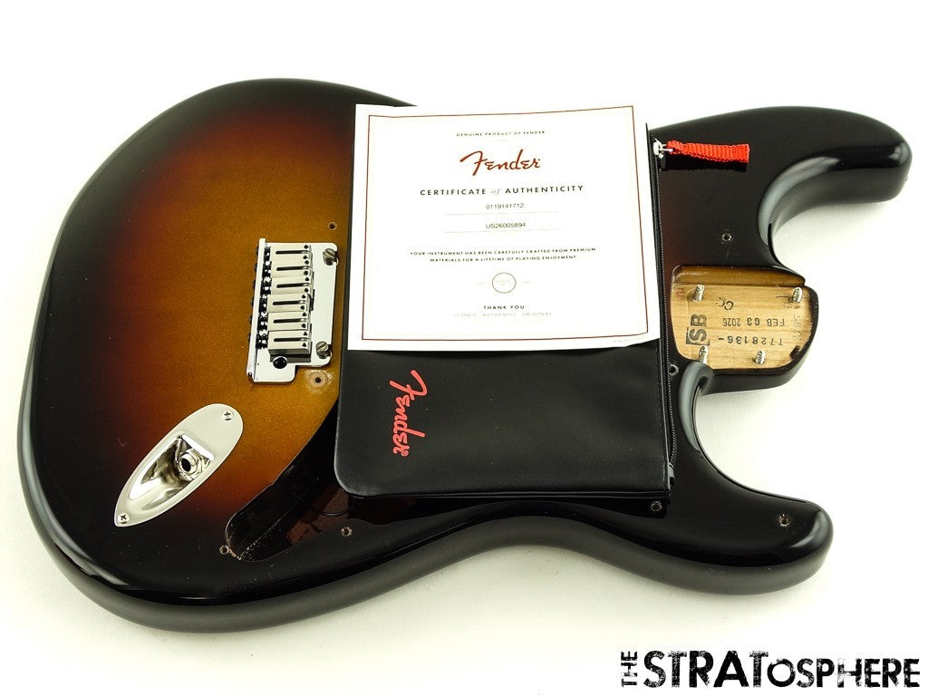 Fender American Ultra II Stratocaster Strat BODY + HARDWARE USA UBST Ultraburst