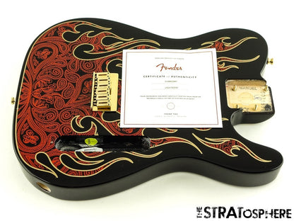 USA Fender James Burton Telecaster Tele BODY + HARDWARE Red Paisley Flame