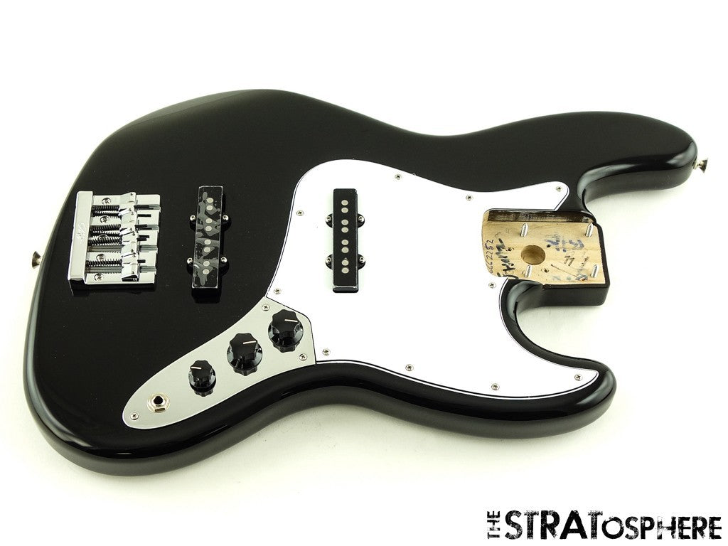 LOADED Fender Geddy Lee JAZZ BASS BODY J Bass Parts Rush Black.
