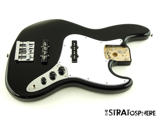 LOADED Fender Geddy Lee JAZZ BASS BODY J Bass Parts Rush Black.