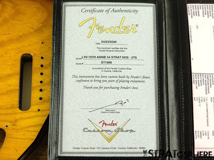 USA Fender Custom Shop 70th Annie 54 Strat NOS NECK &nd TUNERS Part, MN Maple