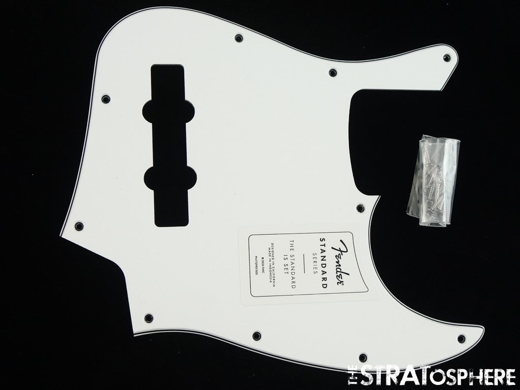 Fender Standard Jazz J Bass, PICKGUARD, Bass, Guitar White, 3 Ply!