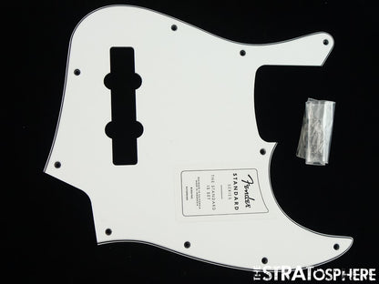 Fender Standard Jazz J Bass, PICKGUARD, Bass, Guitar White, 3 Ply!
