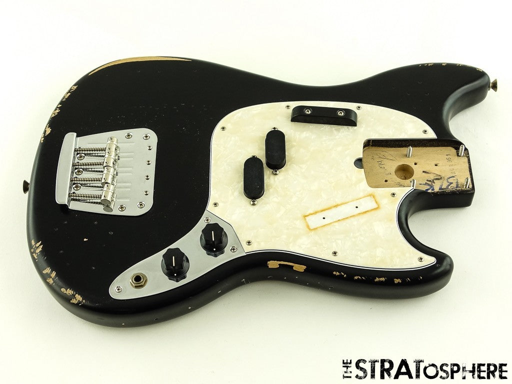 Fender JMJ Road Worn Mustang Bass LOADED BODY Guitar Duncan Nitro Black