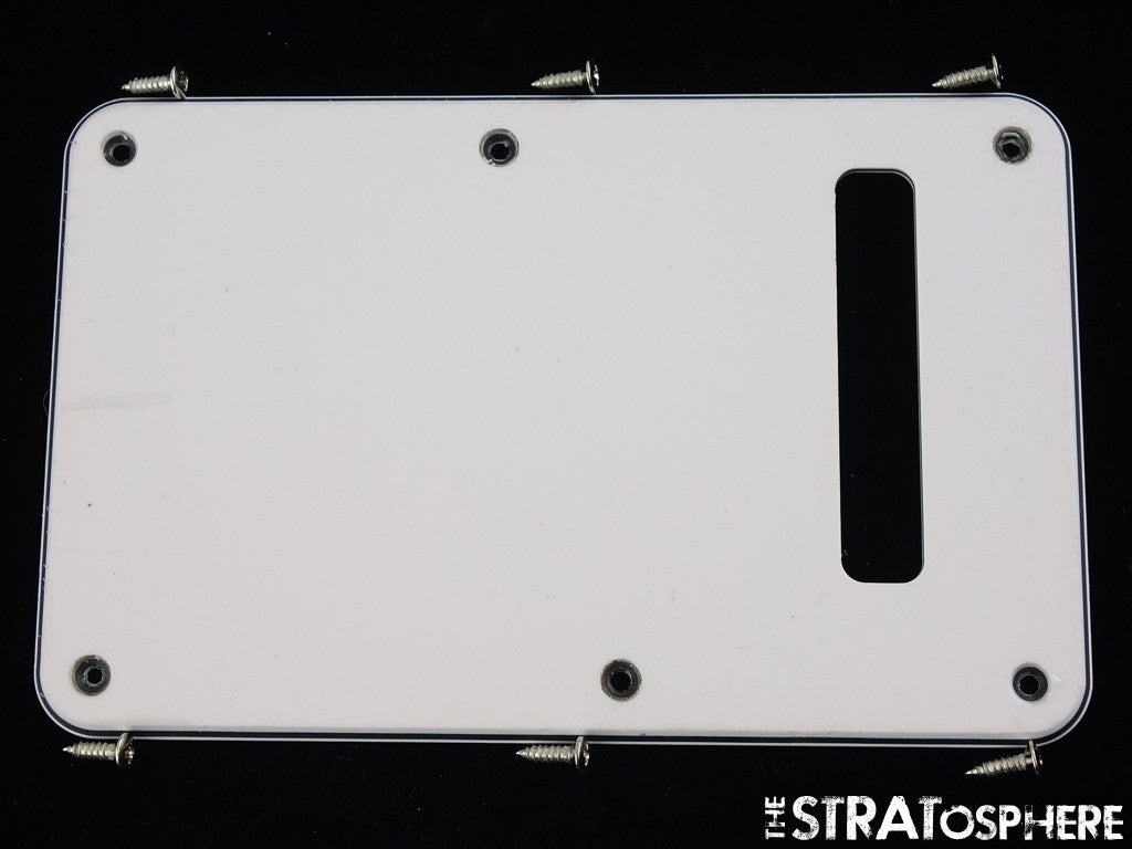 Fender Standard Stratocaster, Strat White, TREMOLO BACK COVER, +Scratch Plate.