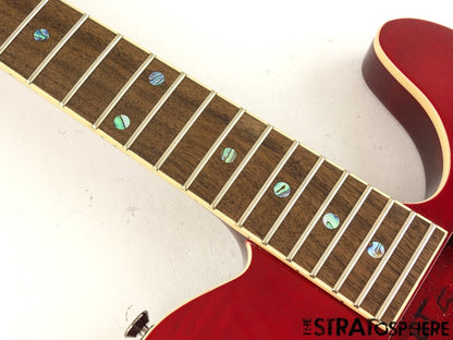 Fender Flame Maple Top Tele BODY + NECK FMT Set Neck Crimson Red $20 OFF