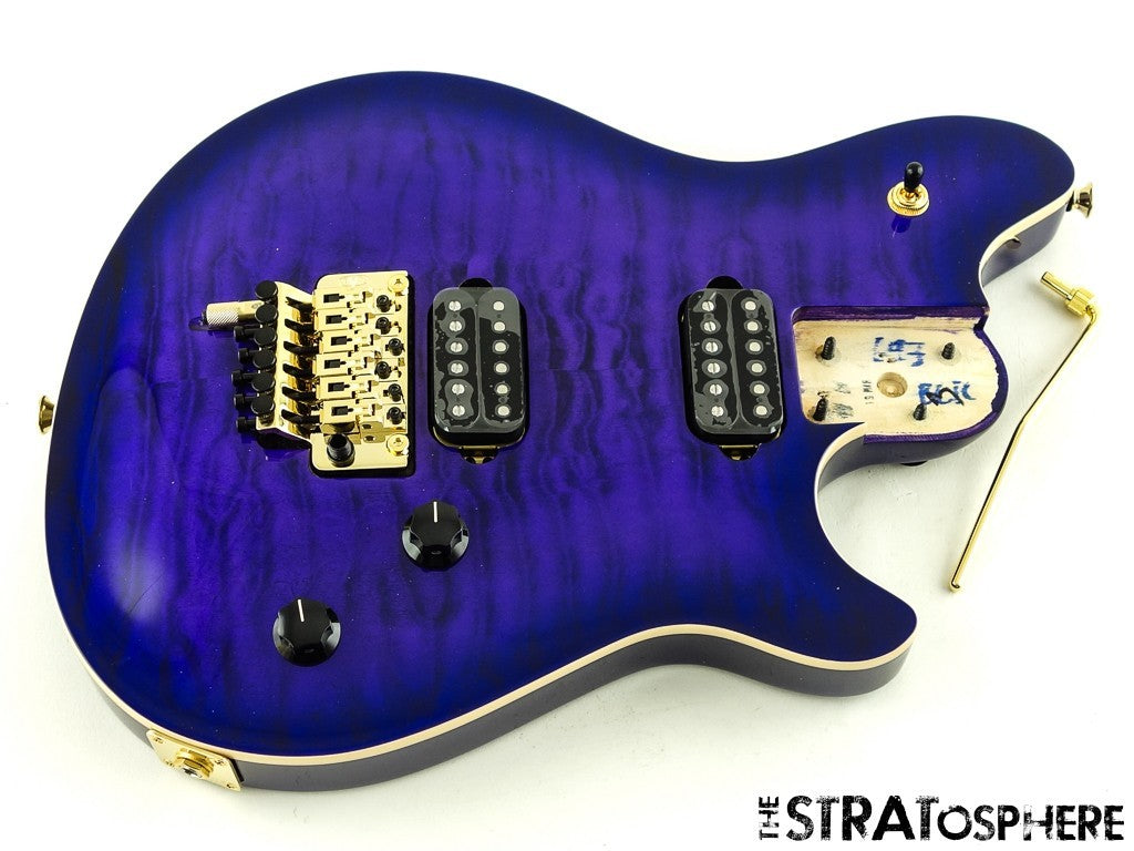 EVH Wolfgang Special QM LOADED BODY Quilt Maple Guitar Floyd Rose Purple Burst