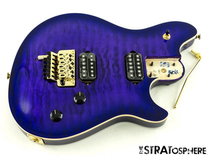 EVH Wolfgang Special QM LOADED BODY Quilt Maple Guitar Floyd Rose Purple Burst