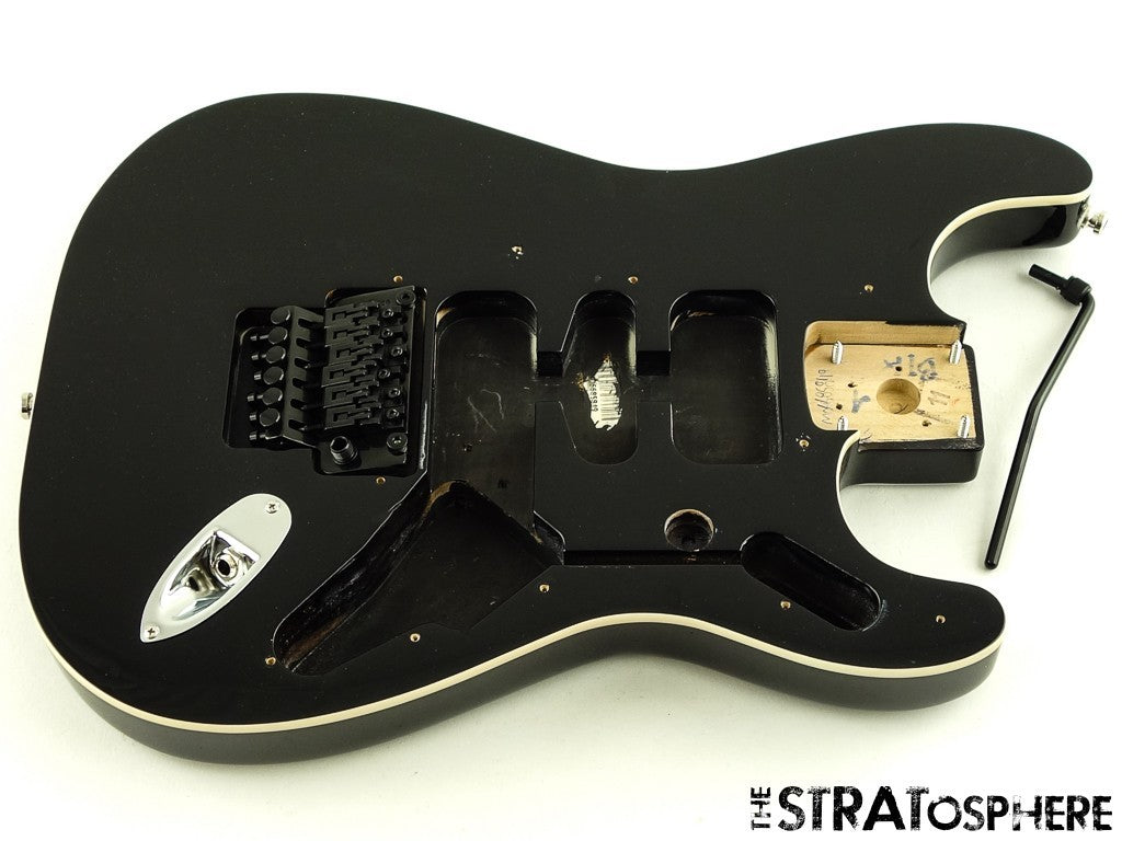 Fender Tom Morello Stratocaster Strat BODY + HARDWARE, Floyd Rose Bound Black