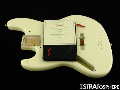 LEFTY Fender AV II American Vintage 1966 Jazz J BASS BODY, Olympic White