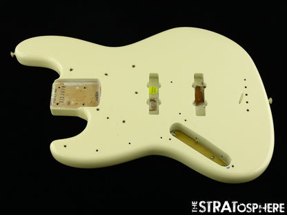 LEFTY Fender AV II American Vintage 1966 Jazz J BASS BODY, Olympic White