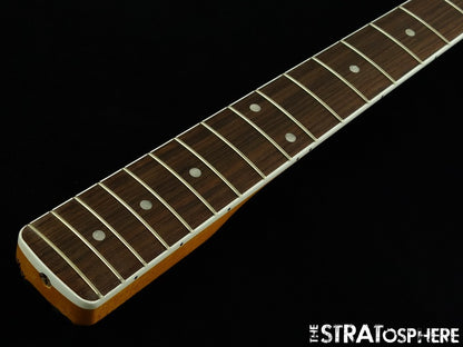 LEFTY Fender AV II American Vintage 1966 Jazz J Bass NECK &TUNERS Bound Rosewood