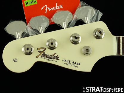 LEFTY Fender AV II American Vintage 1966 Jazz J Bass NECK &TUNERS Bound Rosewood