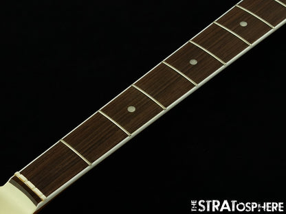 LEFTY Fender AV II American Vintage 1966 Jazz J Bass NECK &TUNERS Bound Rosewood
