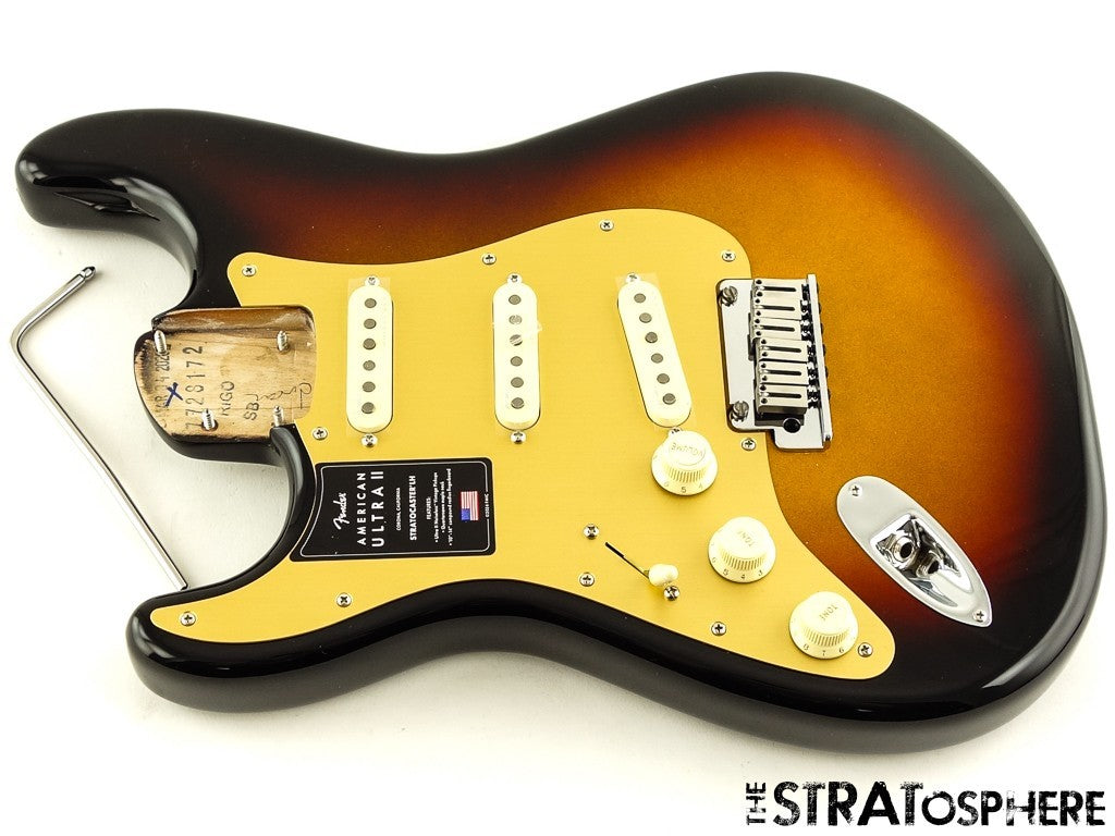 LEFTY Fender American Ultra II Stratocaster Strat, LOADED BODY Alder Ultraburst