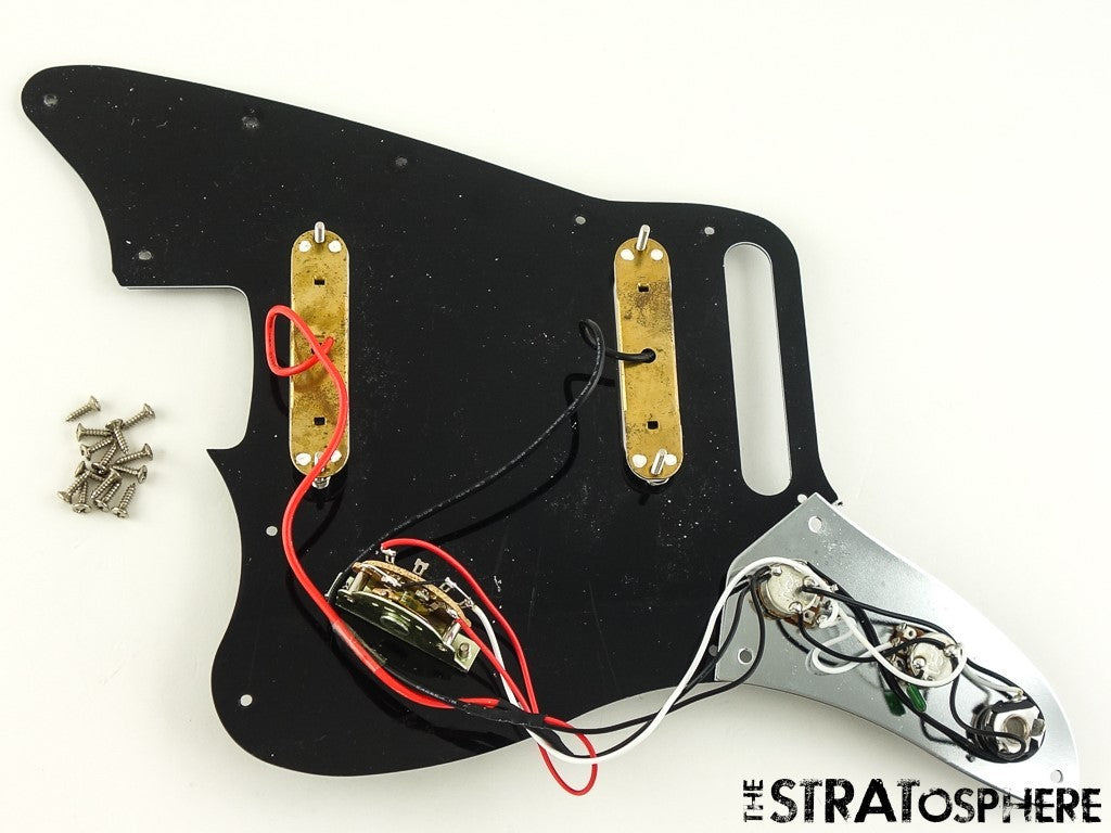 Fender Squier Affinity Jaguar Series LOADED PICKGUARD Guitar Ceramic, Black