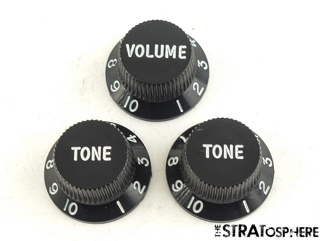 Fender Player II Modified Strat, GUITAR KNOBS, Control, Volume Tone Black.