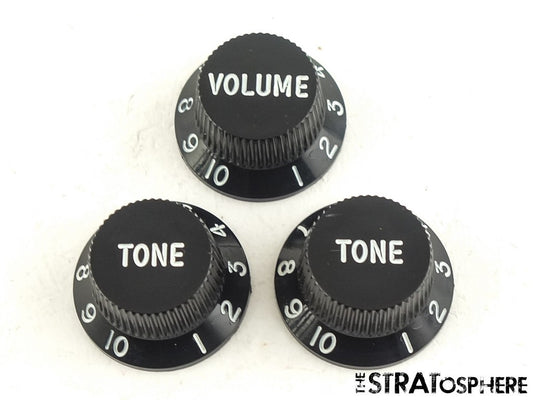 Fender Player II Modified Strat, GUITAR KNOBS, Control, Volume Tone Black.