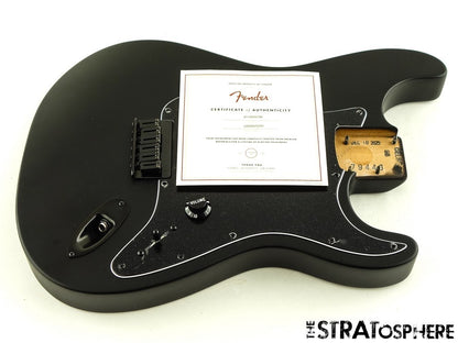 USA Fender JIM ROOT Stratocaster Mahogany HH Strat LOADED BODY Flat Black Nitro!