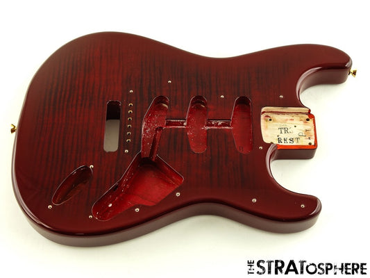 Fender Richie Kotzen Strat BODY Ash Flame Maple Top Transparent Red Burst