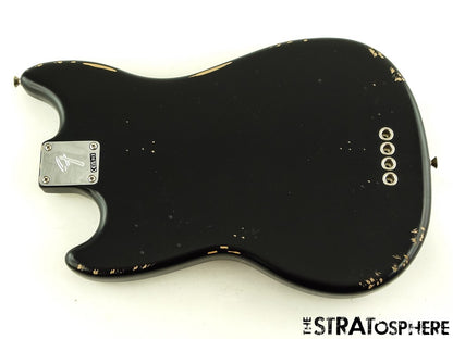 Fender JMJ Road Worn Mustang Bass BODY & HARDWARE, Parts Nitro Black