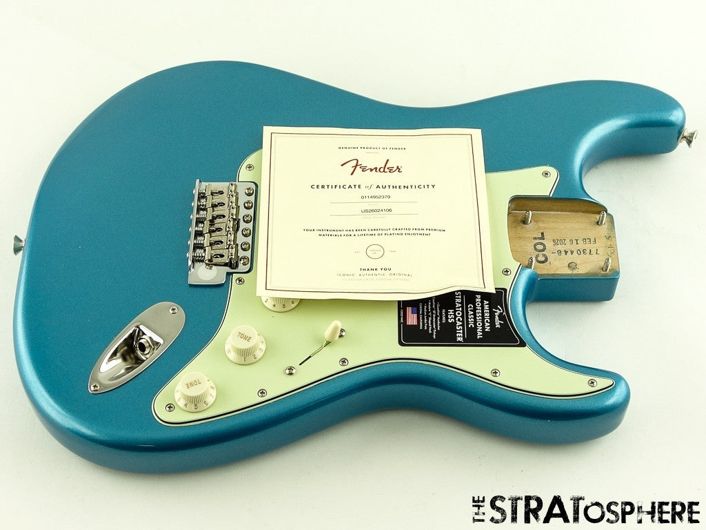 Fender American Professional Classic Strat HSS LOADED BODY Fade Lake Placid Blue