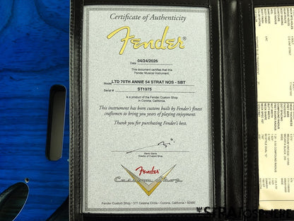 Fender Custom Shop 70th Annie 54 Strat NOS BODY Ash Sapphire Blue Transparent