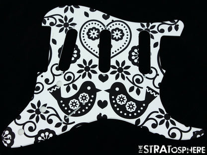 * NEW Stratocaster PICKGUARD for Fender Vintage Strat 8 Hole Doves Print