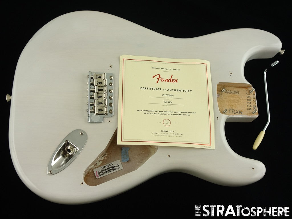 USA Fender ERIC JOHNSON Strat BODY + HARDWARE American Nitro, White Blonde