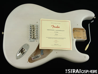 USA Fender ERIC JOHNSON Strat BODY + HARDWARE American Nitro, White Blonde