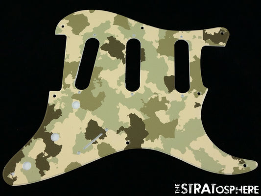 * NEW Stratocaster PICKGUARD for Fender Vintage Strat 8 Hole Green Camo Print