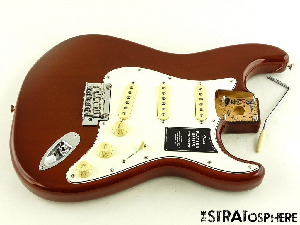 Fender Player II Stratocaster Strat LOADED BODY, Chambered Mahogany Mocha Burst