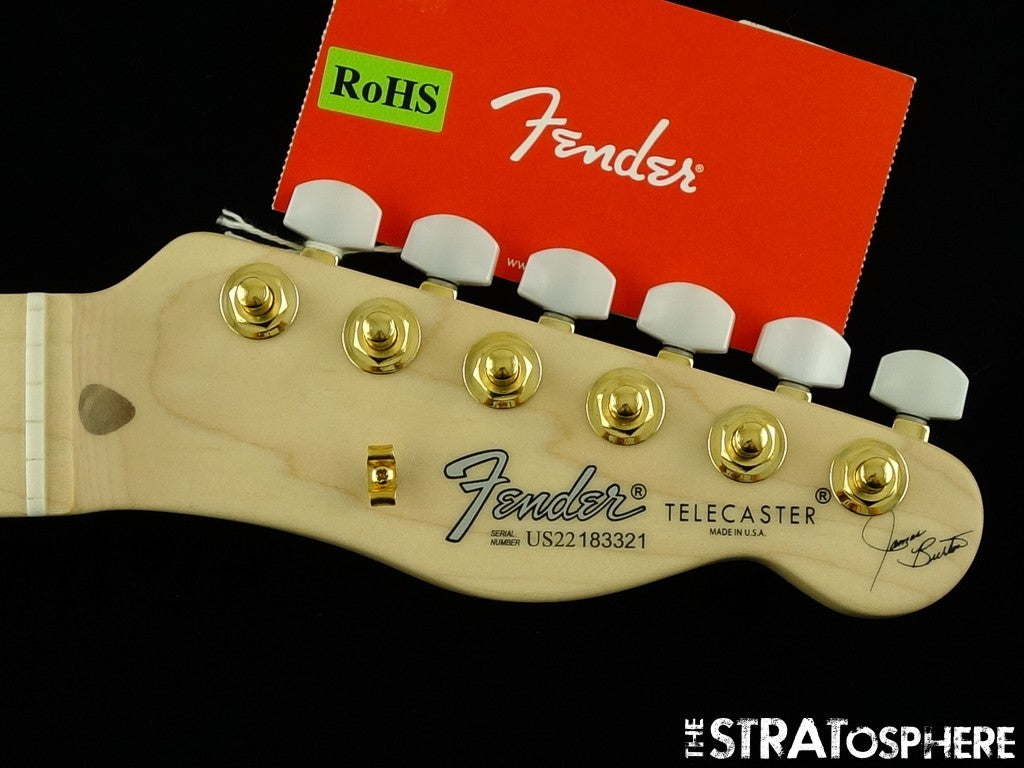 USA Fender JAMES BURTON Telecaster Tele NECK + TUNERS Maple, Satin 60s ''U'' Shape