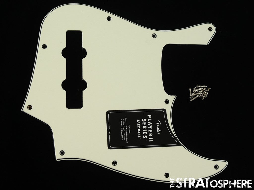 Fender Player II Jazz J Bass, Parchment, PICKGUARD, Bass Guitar 3 Ply.