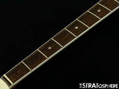 LEFTY Fender AV II American Vintage 1966 Jazz Bass NECK & TUNERS Bound Rosewood