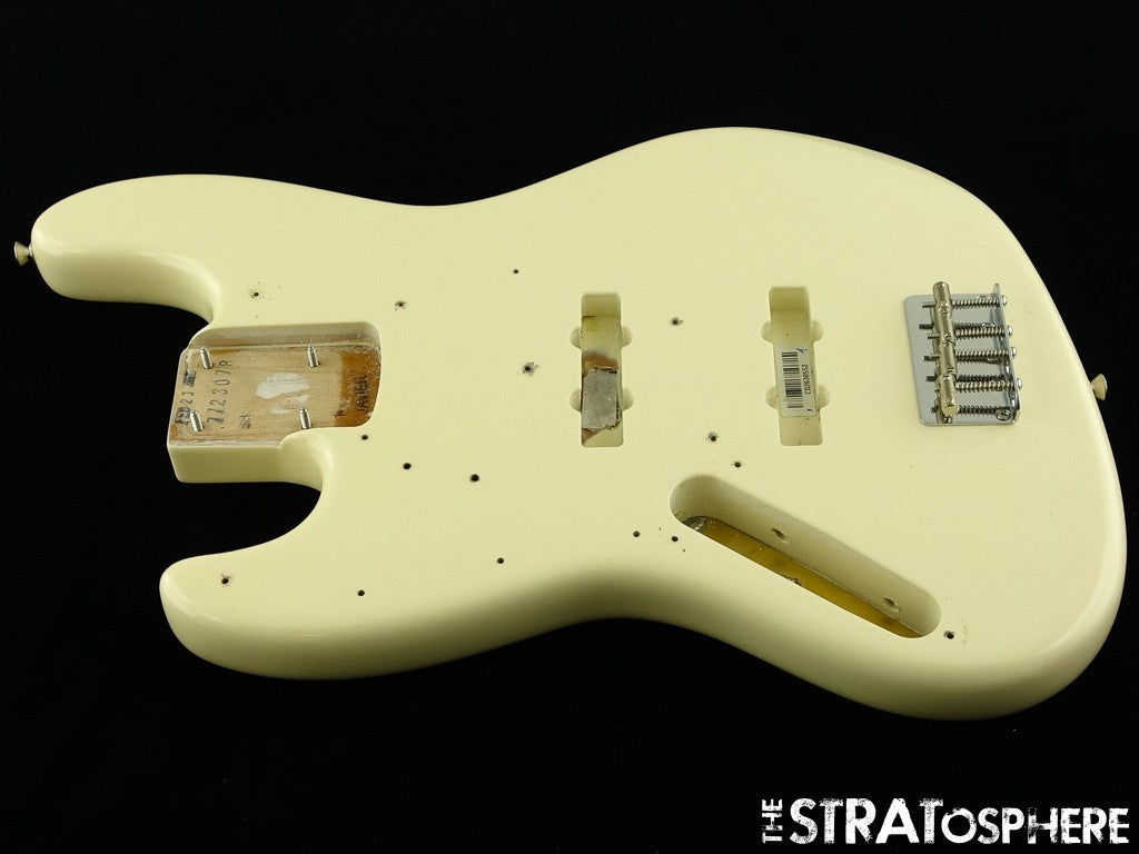LEFTY Fender AV II American Vintage 1966 Jazz J BASS BODY HARDWARE Olympic White