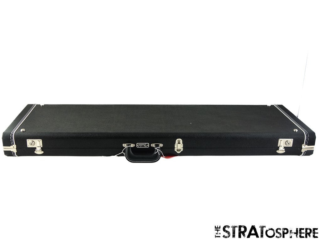 LEFTY Fender AV II American Vintage 1966 Jazz J Bass Black Tolex HARDSHELL CASE.
