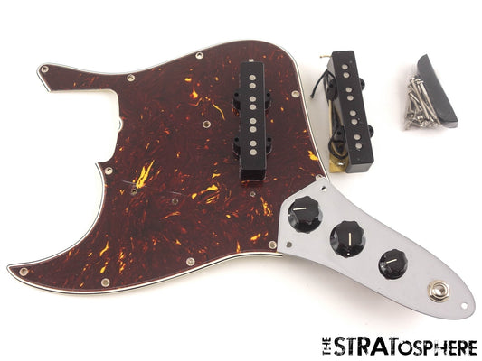 LEFTY Fender AV II American Vintage 1966 Jazz J Bass LOADED PICKGUARD, Tortoise!