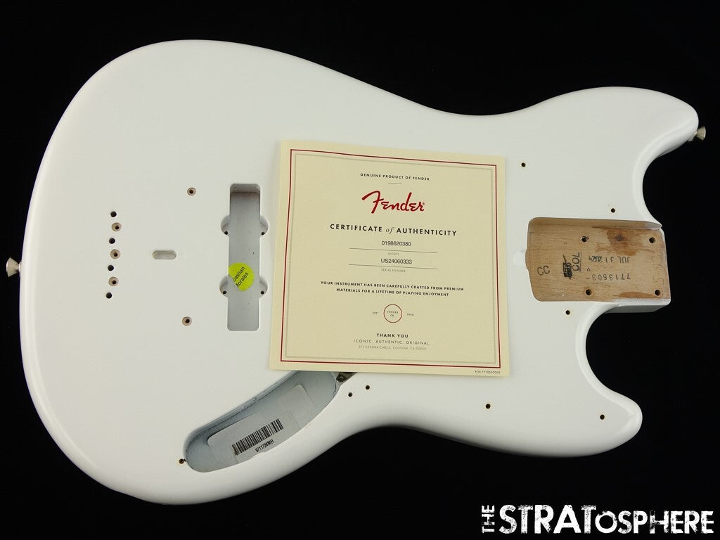 Fender American Performer Mustang Bass BODY USA Part Arctic White