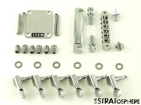 Fender Squier Affinity Starcaster Deluxe HARDWARE SET Bridge Tuners Neck Plate