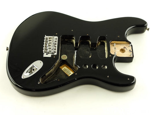 USED 2002 Fender MIM Standard Strat BODY & HARDWARE Guitar Black