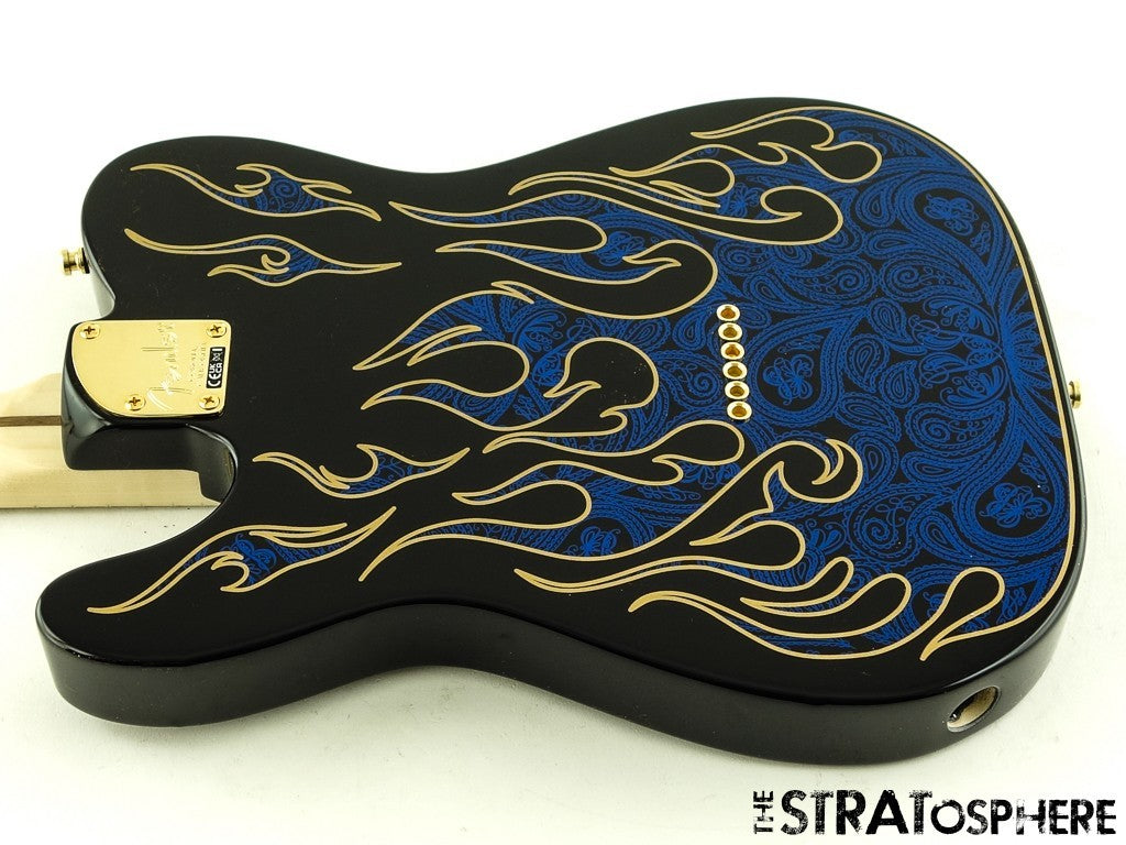 Fender James Burton Tele BODY + NECK Telecaster Basswood Maple Blue Paisley
