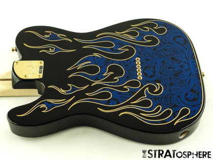 Fender James Burton Tele BODY + NECK Telecaster Basswood Maple Blue Paisley