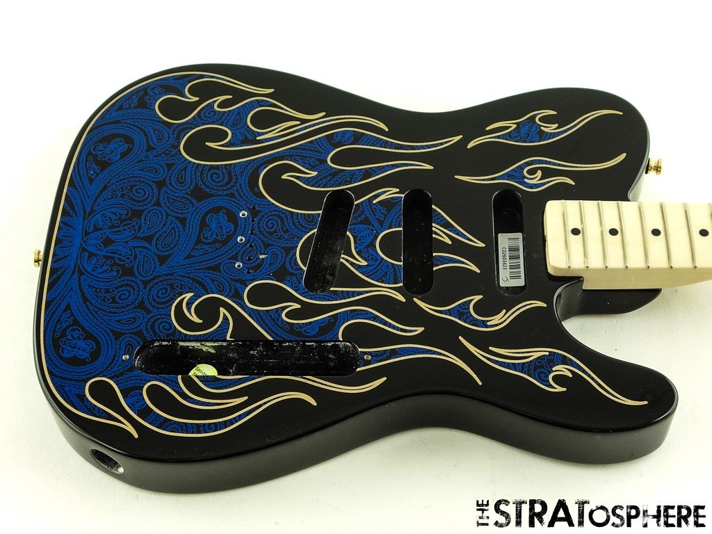 Fender James Burton Tele BODY + NECK Telecaster Basswood Maple Blue Paisley